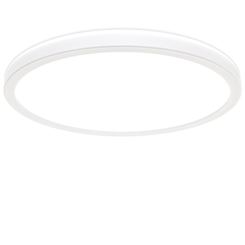 LED Panel Ø29,3 cm - 18W, 2400lm, dimmbar, flach, backlight, neutralweiß, weiß