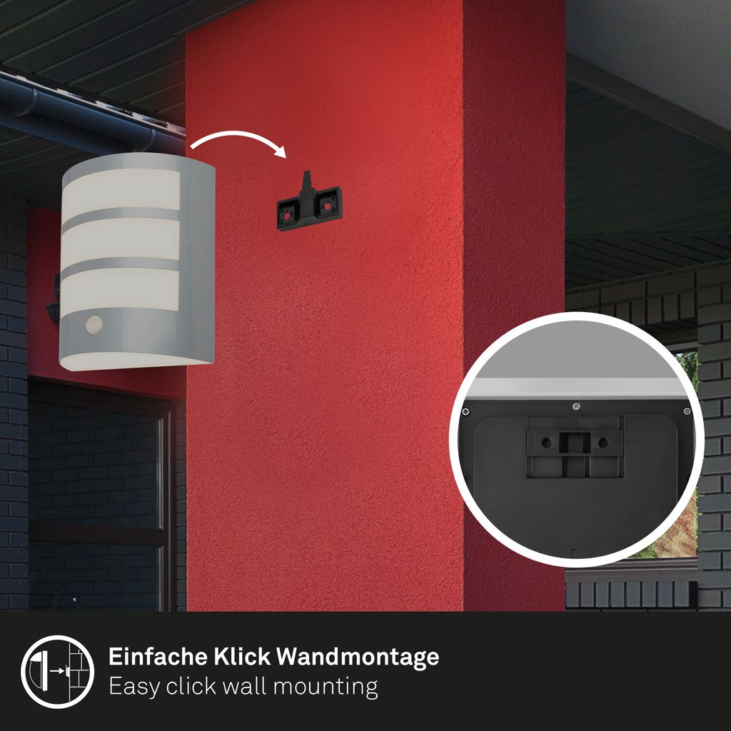 Wandlampe Akku Außenleuchte Außenbeleuchtung Bewegungsmelder Dämmerungssensor 5