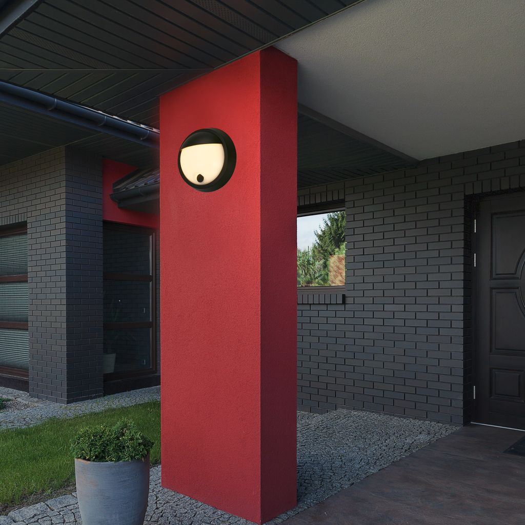 Puni LED Wandleuchte Aussen, Akku, Touchdimmer 3 stufig, Timer, Schwarz