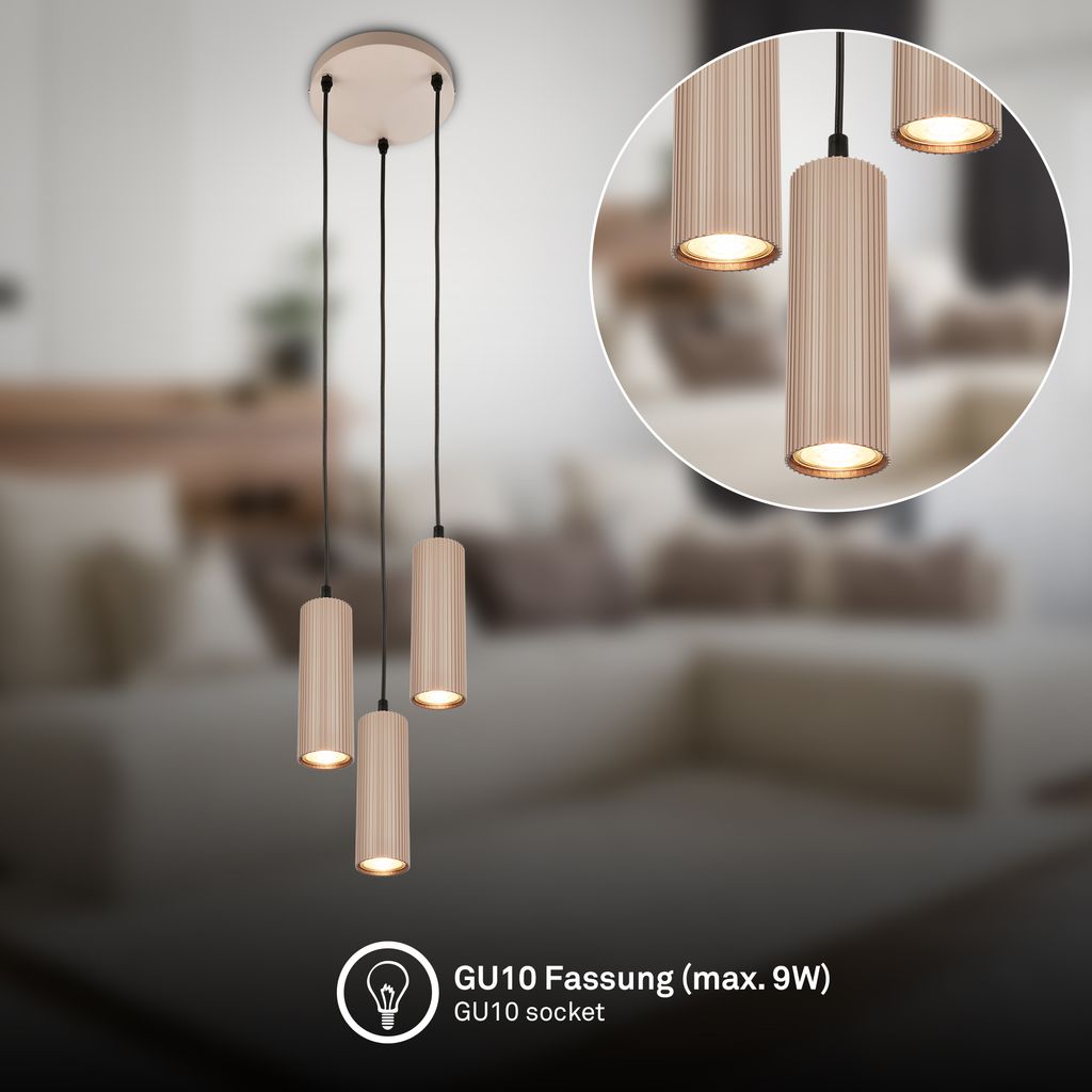 Ida Pendelleuchte - GU10 Fassung, max. 9W, Höhenverstellbar, Beige