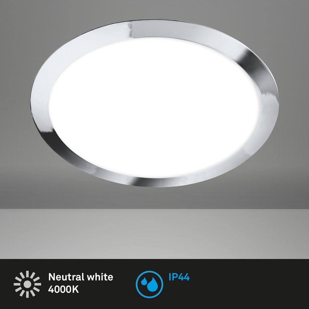 LED Deckenleuchte. chrom. IP44. 1xLED/12W 2