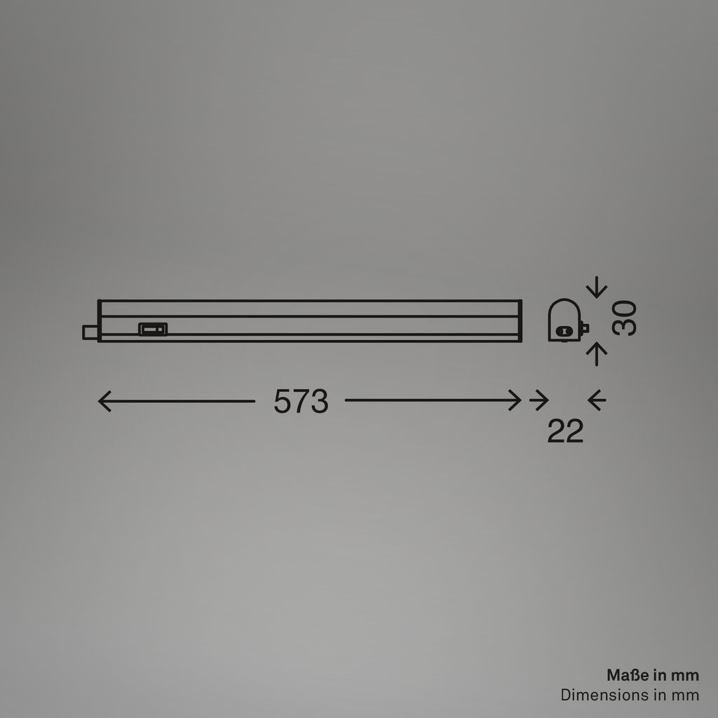 2 x LED Unterbauleuchte Unterbaulampe 58.5cm Küche Lichtleiste 8W 800lm Weiß 3