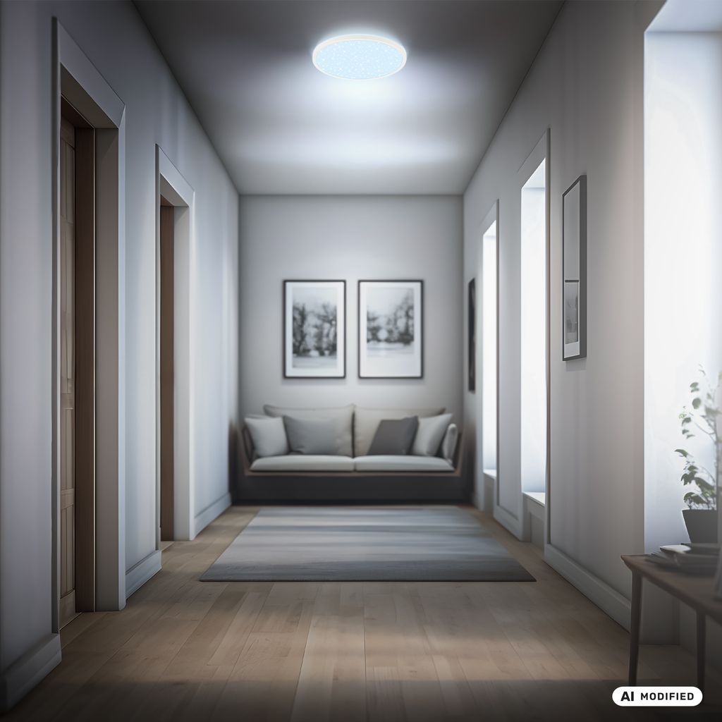 Slim LED Panel Ø29,3 cm - 18W, 2400lm, Fernbedienung, Dimmbar, CCT, Weiß