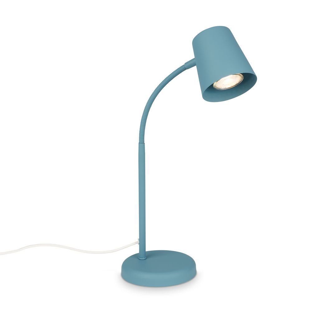 Tischleuchte, 38,5 cm, 1x GU10, max. 9W, taubenblau