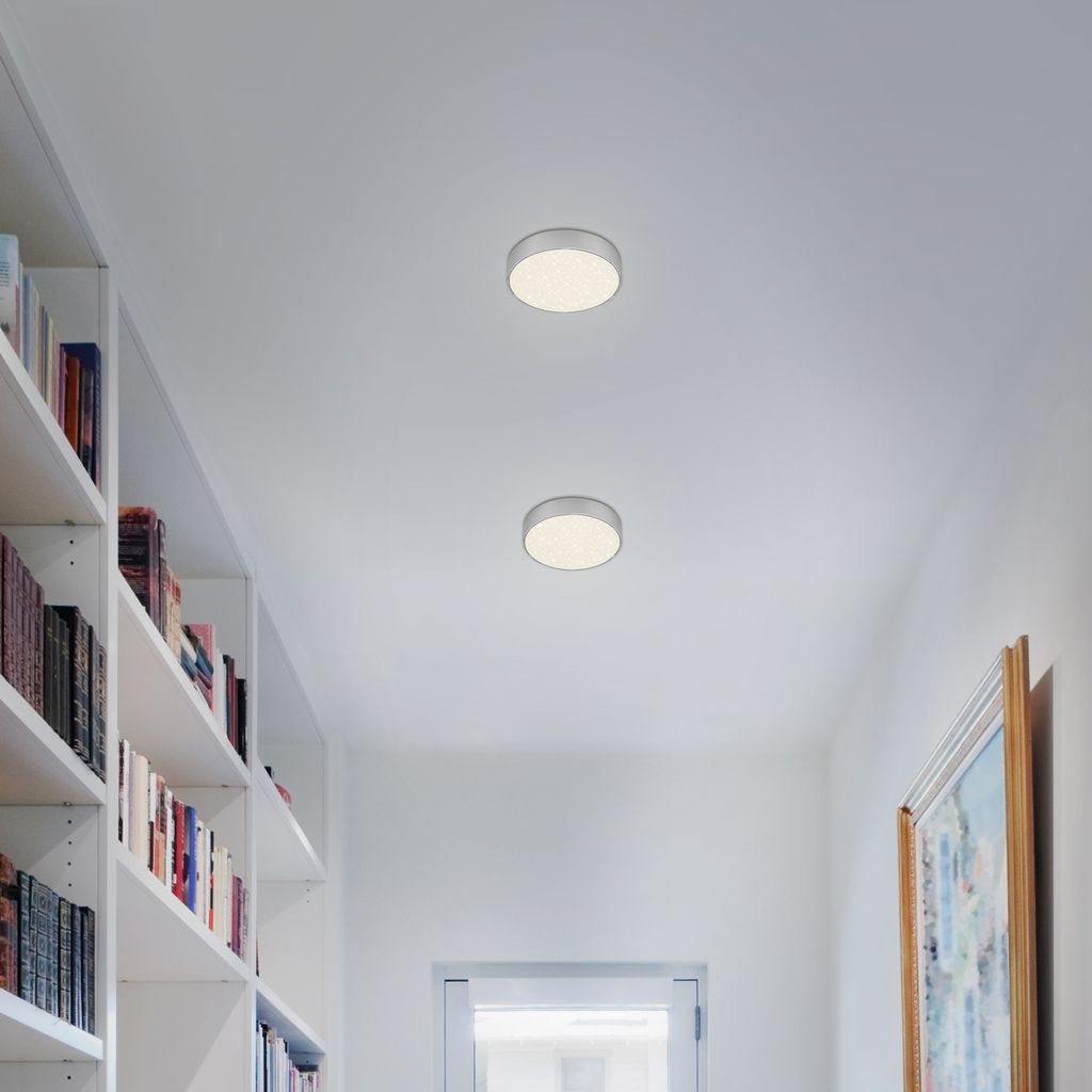 STERNENHIMMEL LED Deckenleuchte, Ø 15,7 cm, 11 W, Silber