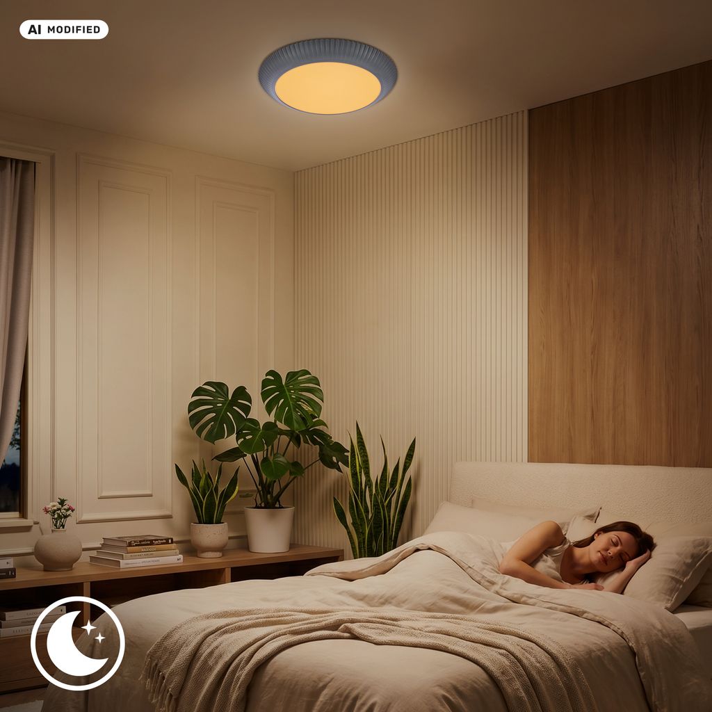 Solea Deckenlampe Ø46 cm - 18W, 2800lm, LED, Dimmbar, Fernbedienung, CCT, Anthrazit