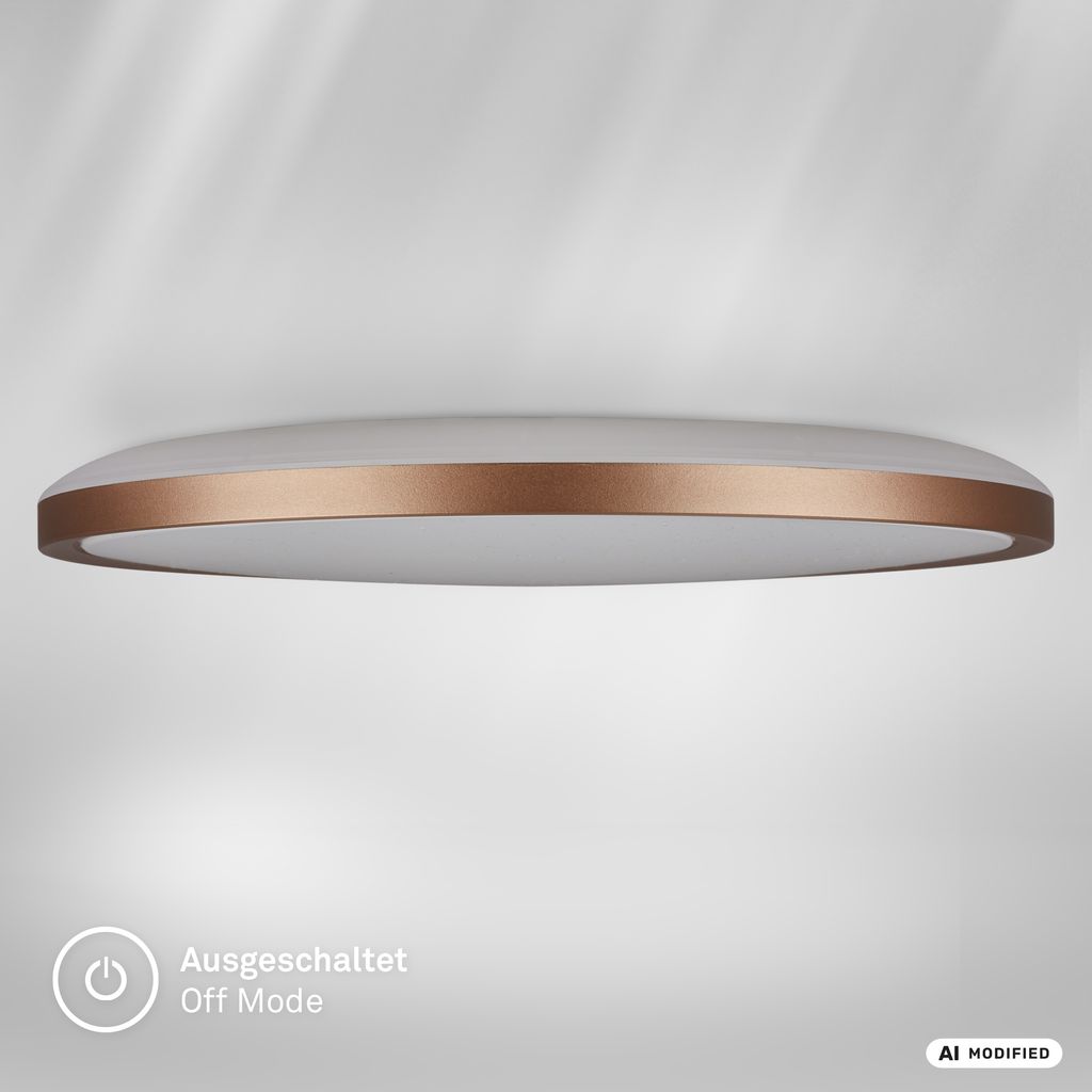 Slim LED Panel Ø29,3 cm - 18W, 2400lm, Fernbedienung, Dimmbar, CCT, Coffee