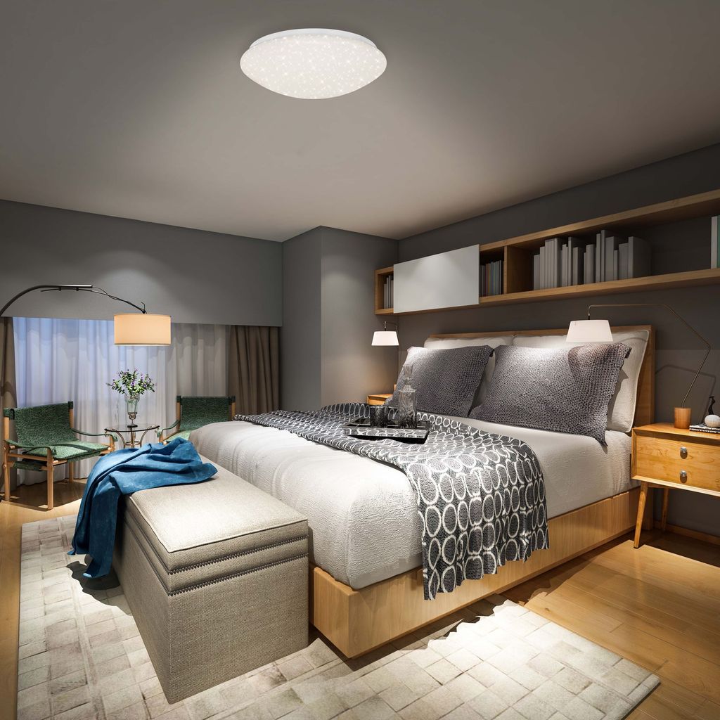 LED Deckenleuchte Dimmbar Fernbedienung Sternendekor CCT 15W Metall Briloner 2