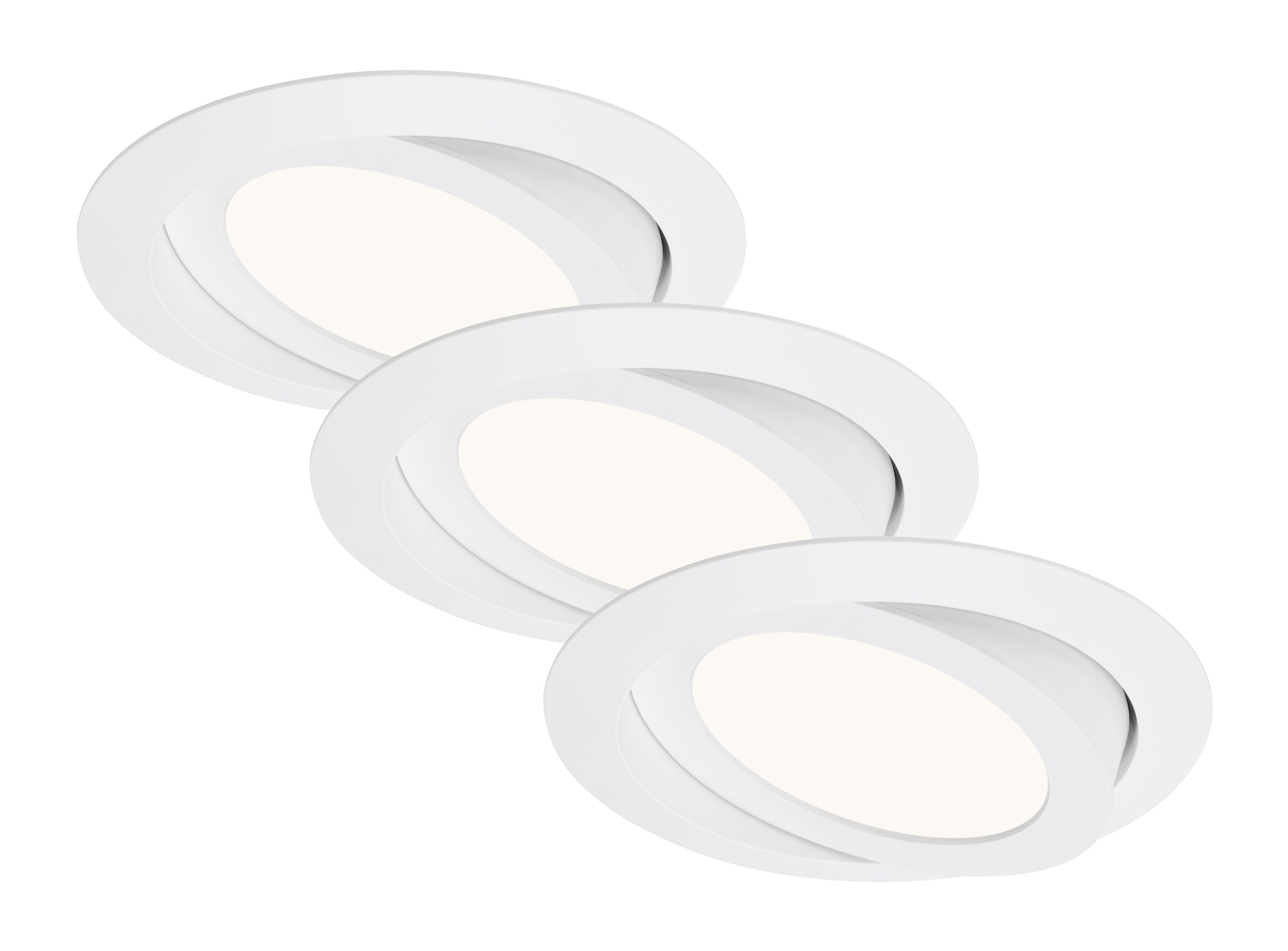 Set de 3 Pièces LED Spots Encastrables Ø 14 cm 3x6,4W 800lm blanc