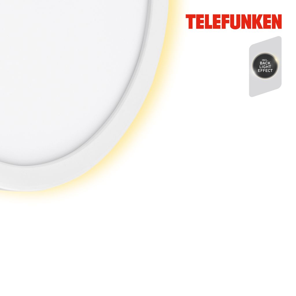 LED Außenwandleuchte Außenleuchte IP44 4000K 15W Ø28cm Weiß Telefunken 8