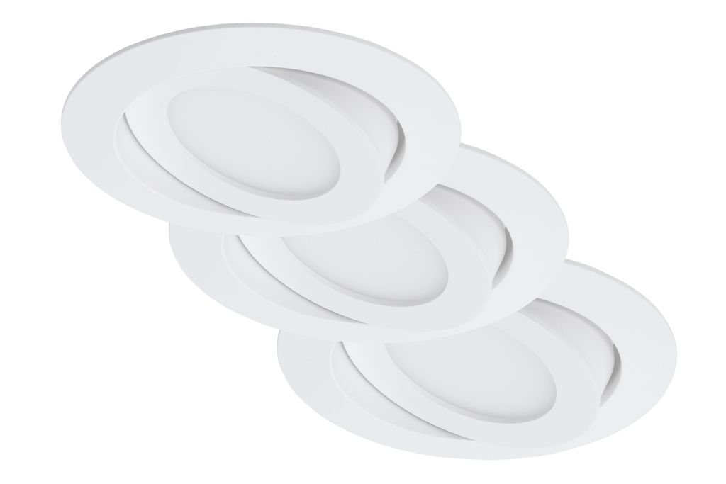 3er Set LED Einbauleuchte. Ø 10.6 cm. 4.8 W. Weiß. Briloner Leuchten 2