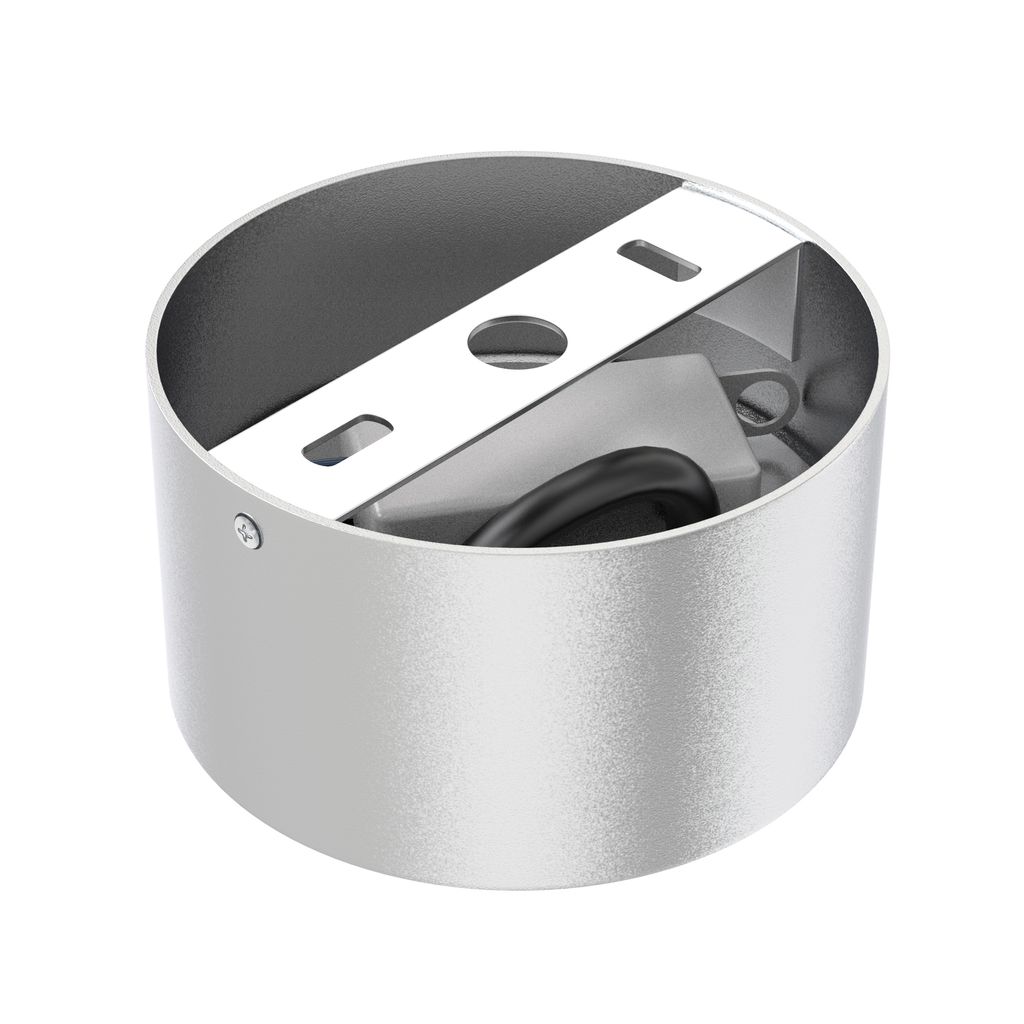 LED Aufbauleuchte Deckenlampe 5 W schwenkbar 3000K Silber Ø 9cm Metall Briloner 5