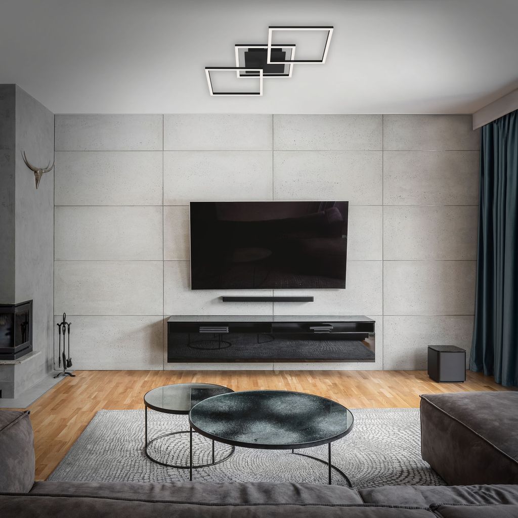 LED Deckenleuchte Dimmbar drehbar 30 W schwarz Metall-Kunststoff Briloner 2