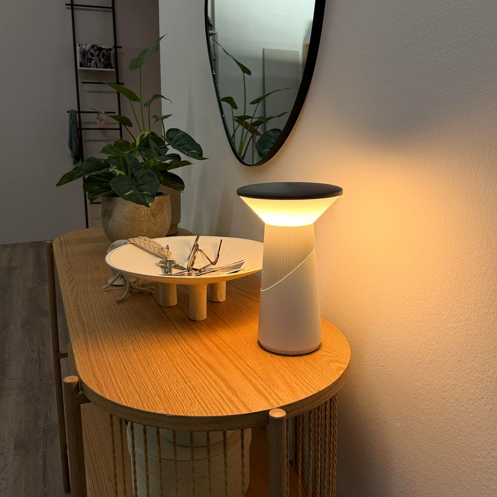 Pilia Table Lamp - 2.6W, 200lm, LED, Cordless, Dimmable, Touch, Light Grey