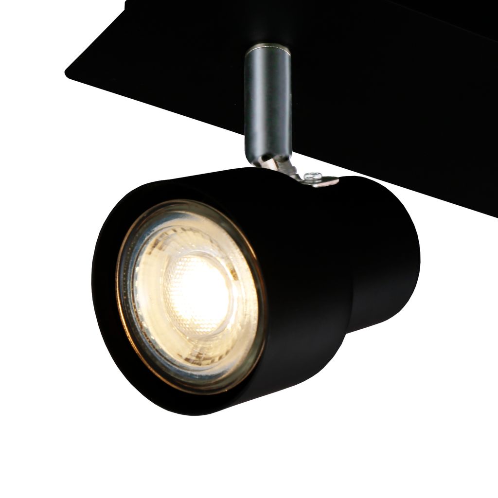 LED Deckenstrahler ? 3-flammig, Spots dreh- & schwenkbar, 15 W, GU10, Warmweiß, Schwarz
