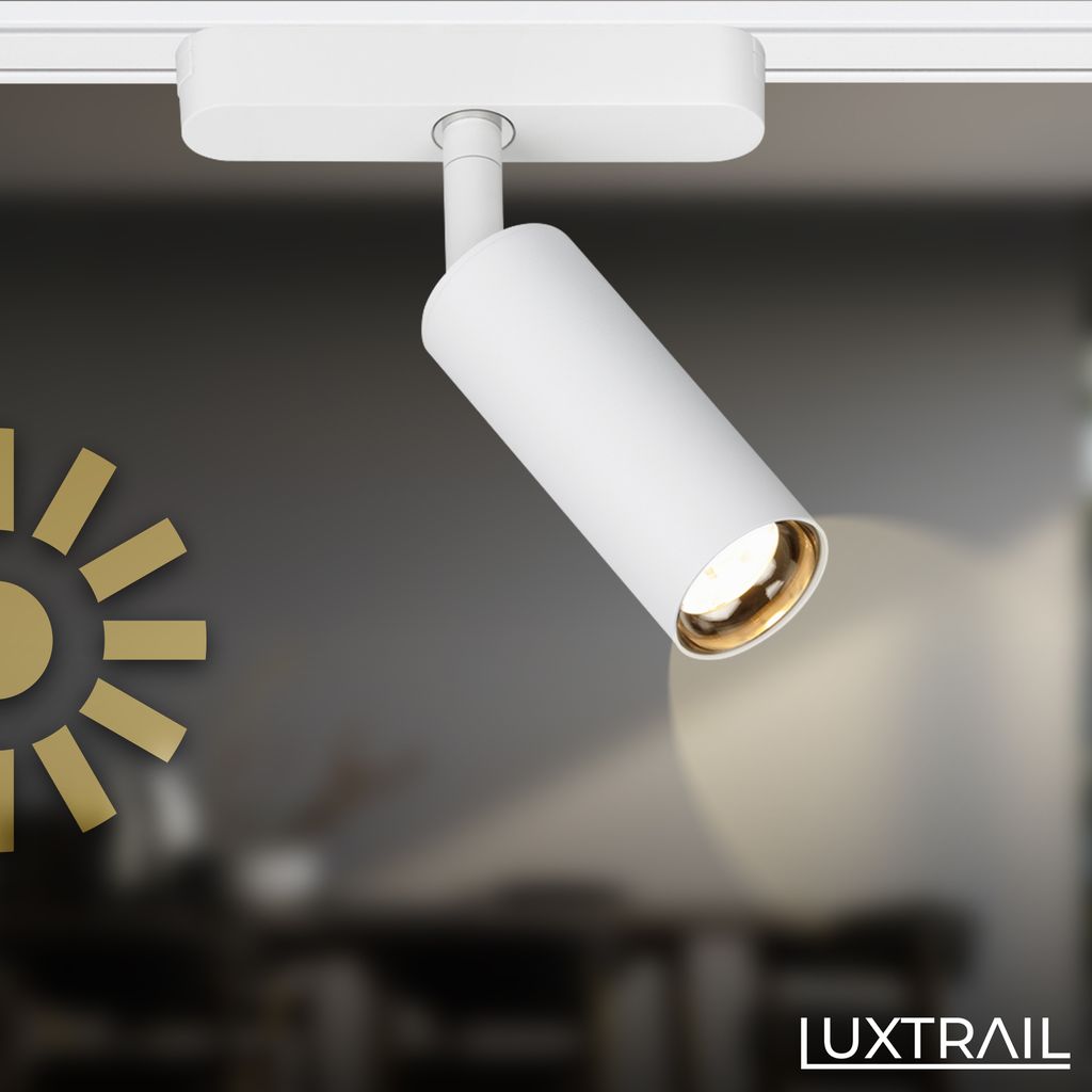 Briloner Luxtrail Schienensystem, 4x LED Spots, 2x LED Tracklight, L-Form, Weiß