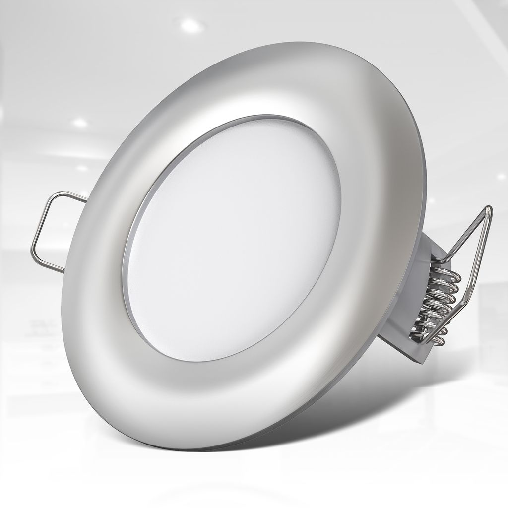 LED Einbauleuchte nickel 5er SET 5W
