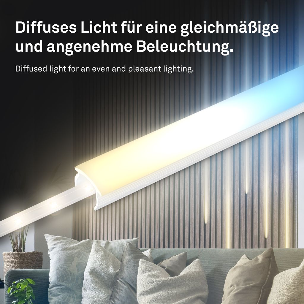 Pimp your Panel Diffusor 14-15mm Spaltmaß - für Wandpaneele, 130cm, Klemmbar, Kürzbar, Weiß