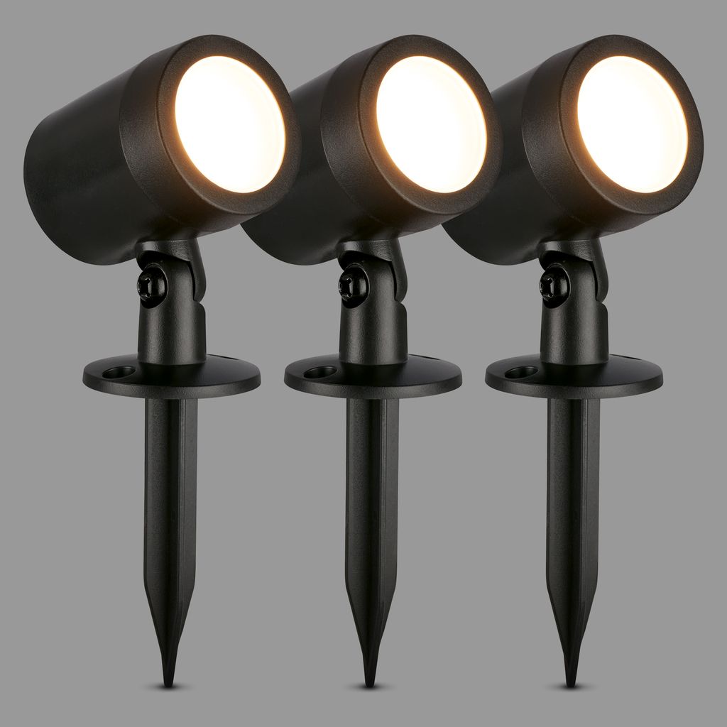 Briloner LED Gartenstrahler, Stecker, Spritzwasserschutz, schwenkbar