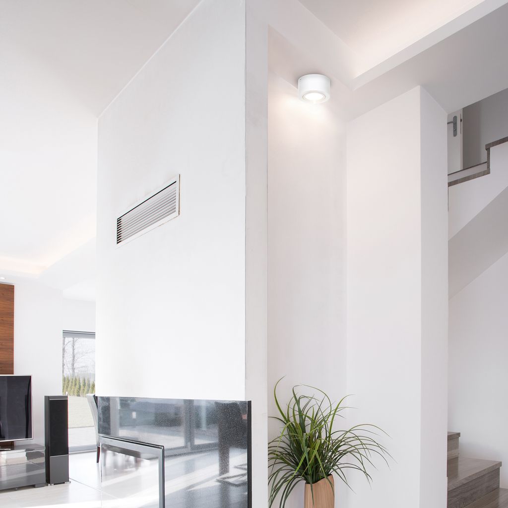 LED Aufbauleuchte Deckenlampe 5W Reflektor schwenkbar Weiß Ø 9cm Briloner 3