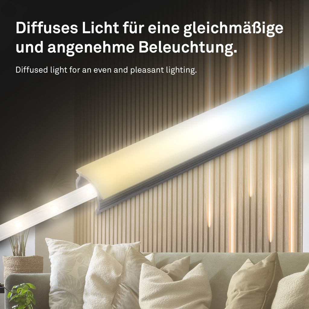 Pimp your Panel Diffusor 11mm Spaltbreite - für Wandpaneele, Klemmbar, Kürzbar, dunkle Rauchoptik