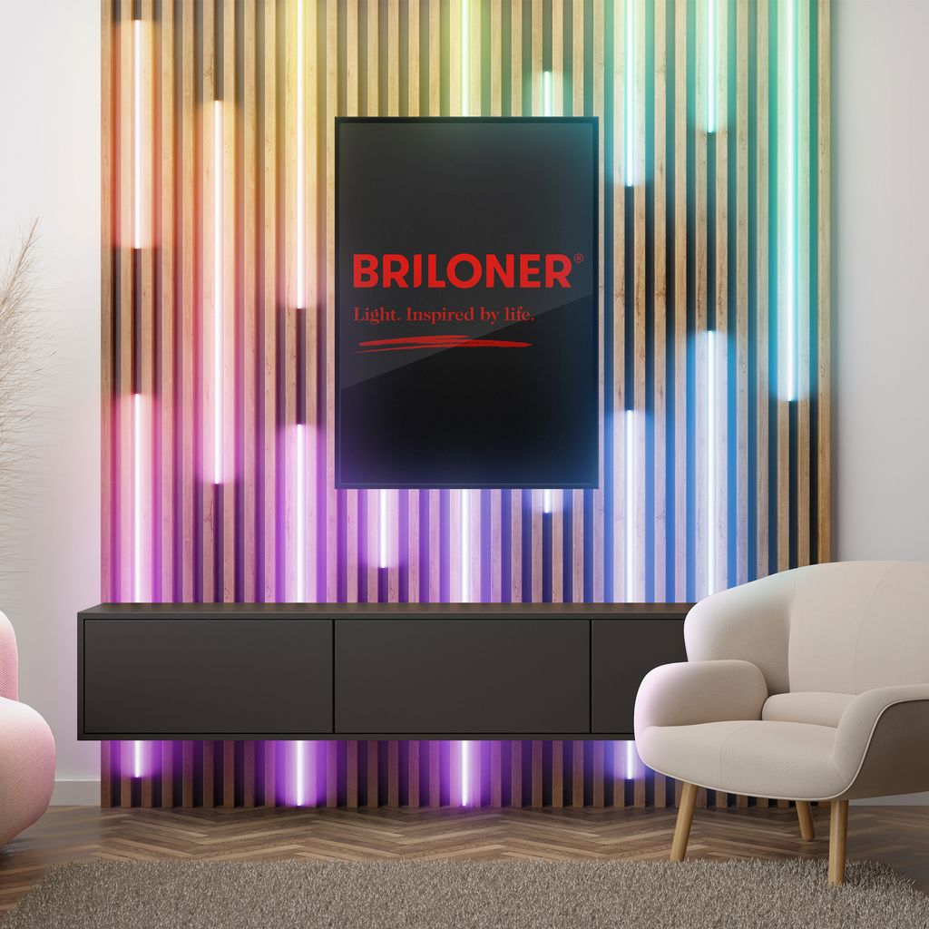 Starter-SET RGB LED Stripe für Wandpaneele 260cm, Fernbedienung, Verteilerbox