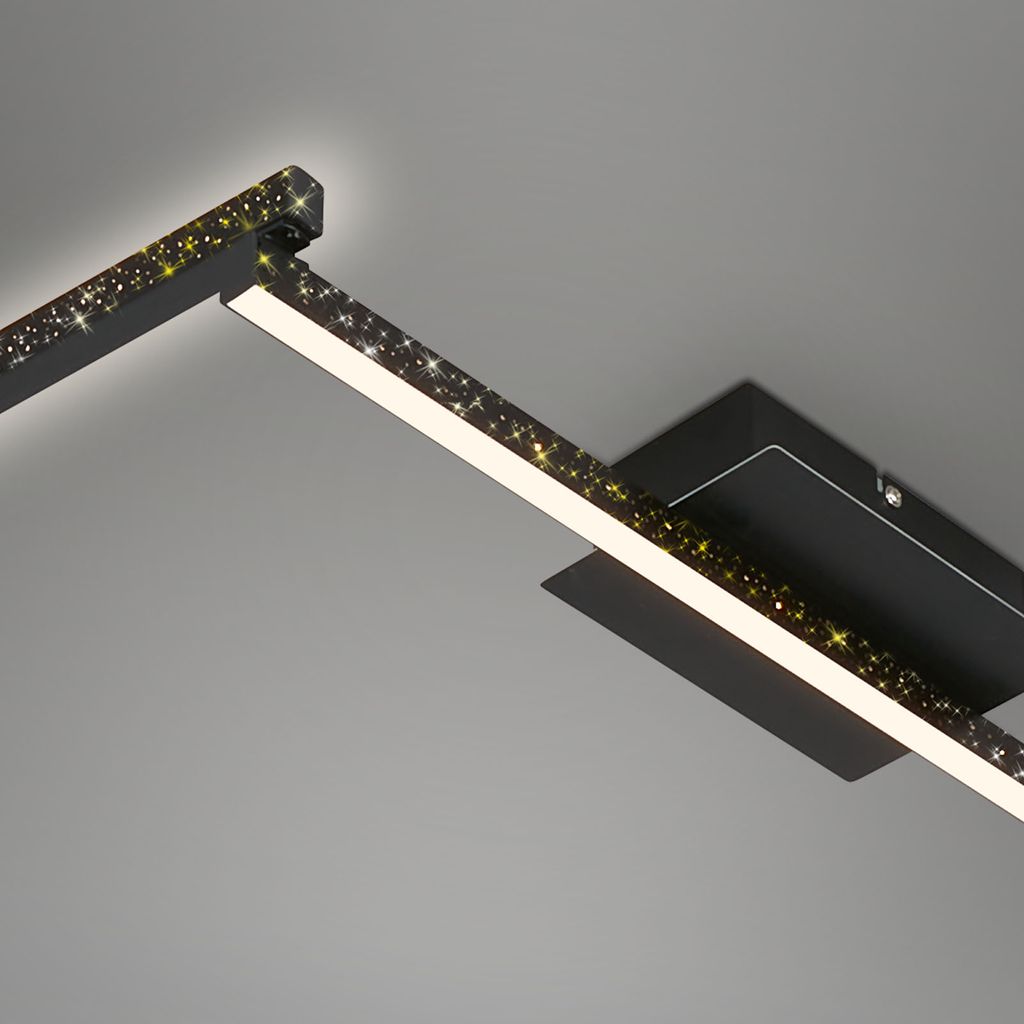 LED Wand- und Deckenleuchte, 227 cm, LED-Platine, 24 W, 700 lm, schwarz