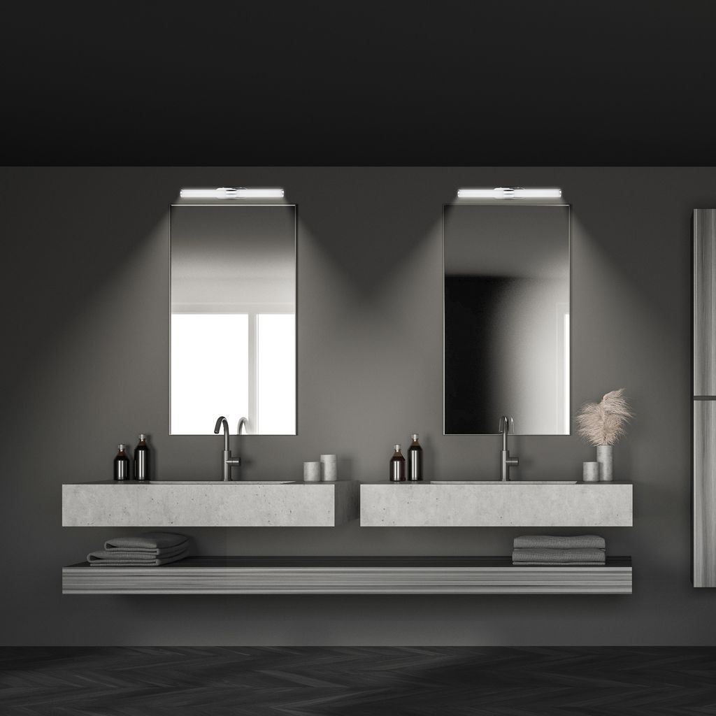 Runt Bathroom Mirror Lamp - 7W, 690lm, LED, Wall-mounted, 40cm, Neutral white, Chrome