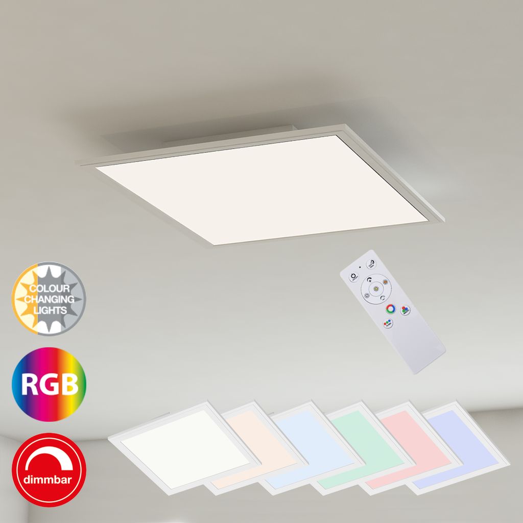RGB Farbwechsel LED Panel, 29,5 cm, 1800 LUMEN, Weiß