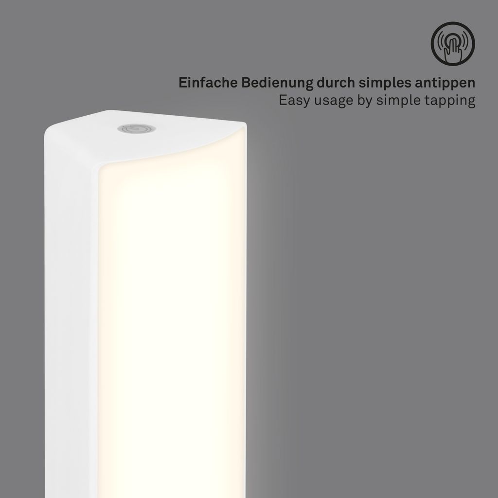 LED Akku-Tischleuchte, 30 cm, Memory, 7W, 700lm, weiß