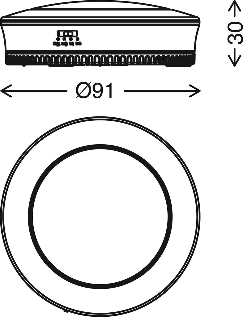 LED Klemmleuchte Steckerleuchte Ø 9,1 cm 0,4W 63lm weiß
