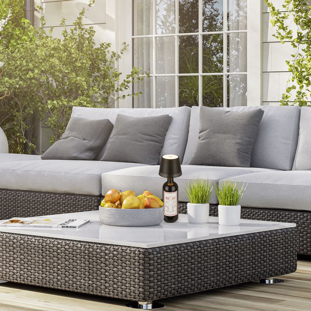 LED Akku-Flaschenlicht. schwarz. 1xLED-Modul/2.6W 6