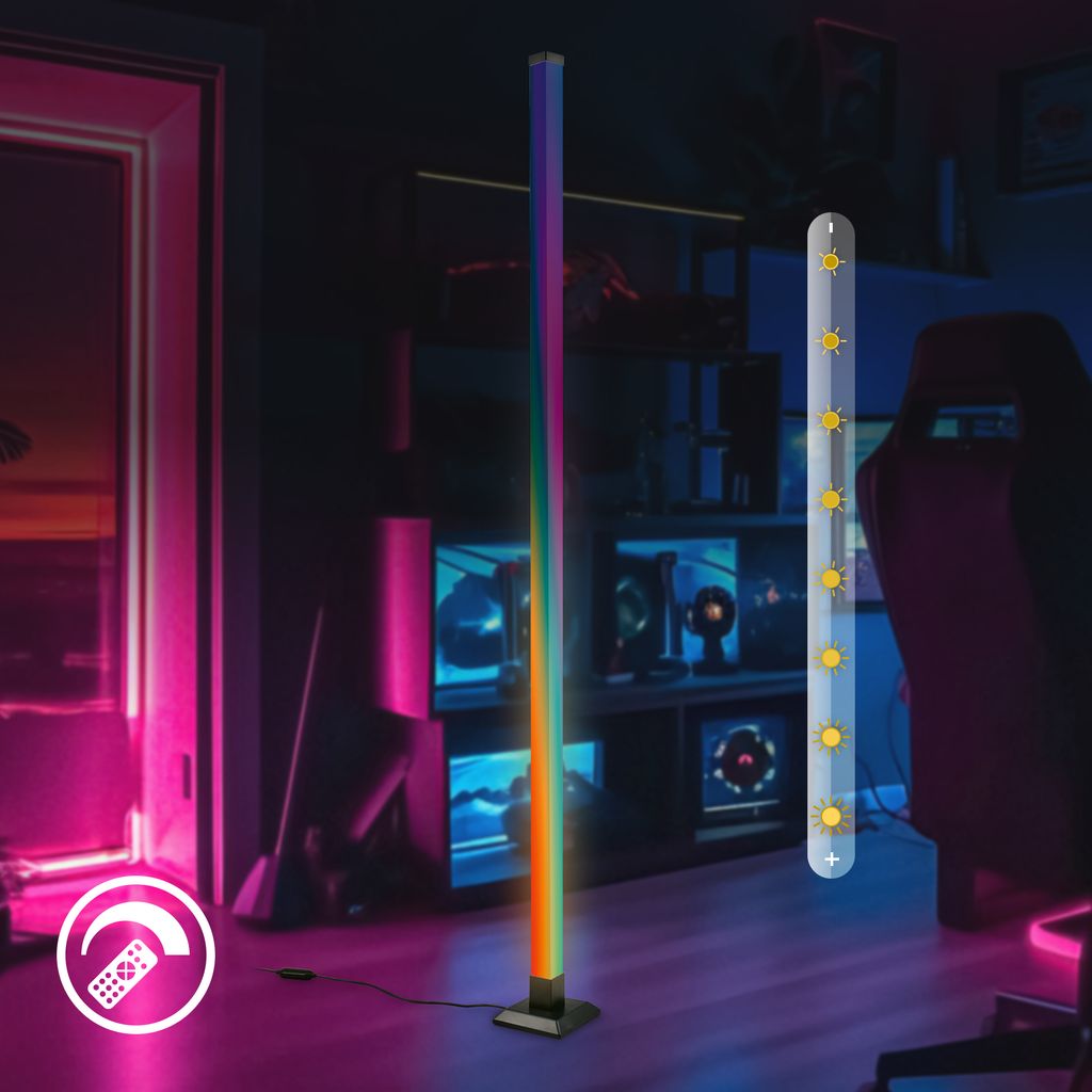 LED Stehlampe Stehleuchte Dimmbar Fernbedienung RGBIC Warmweiß Musikfunktion 8