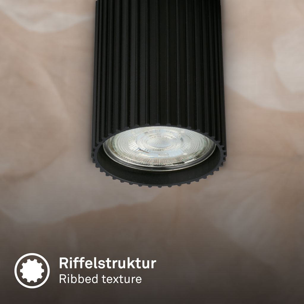Ida Ceiling Spotlight 45 cm - GU10 Socket, max. 9W, Adjustable, Black