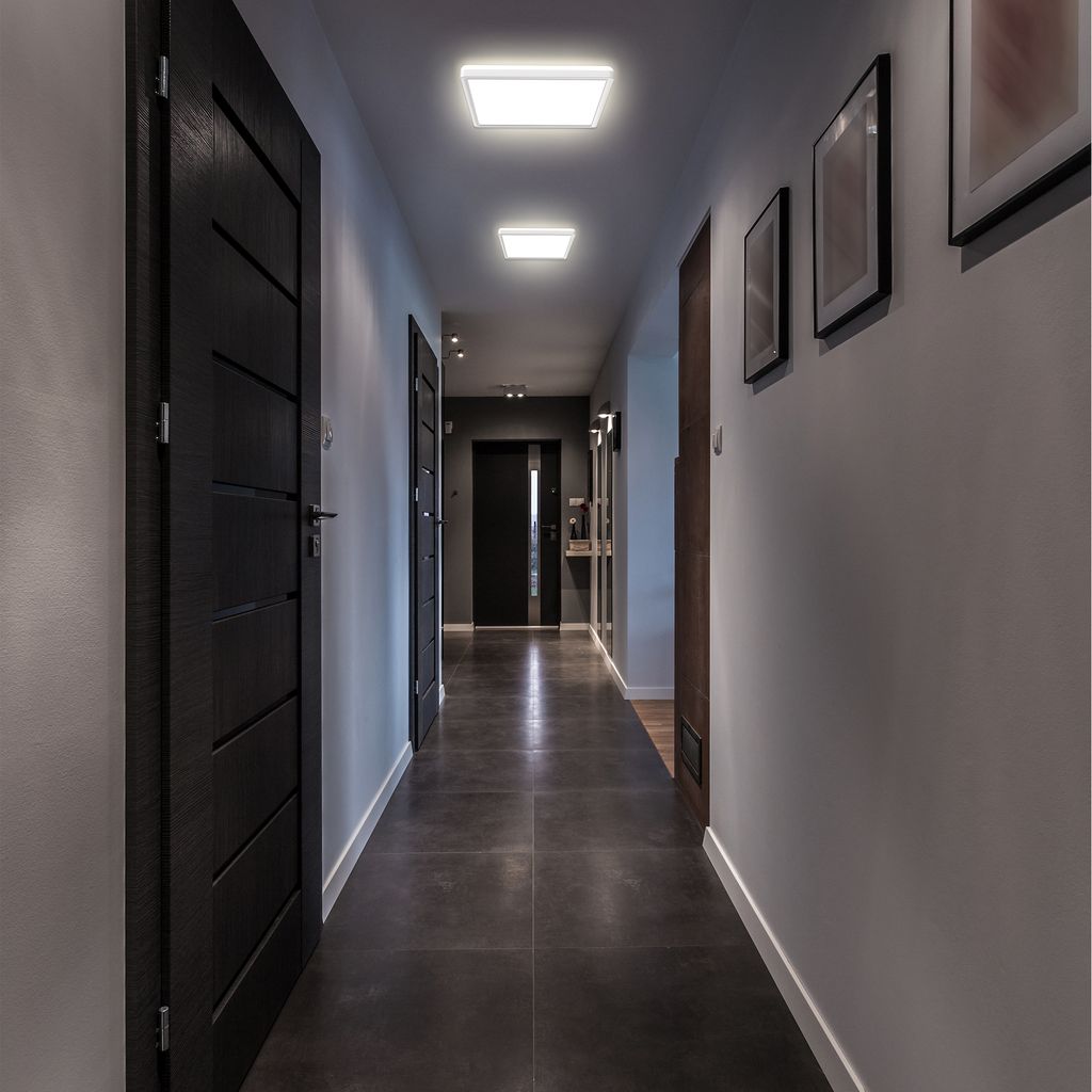 LED Panel 29,3x29,3 cm - 18W, 2400lm, dimmbar, flach, backlight, neutralweiß, weiß