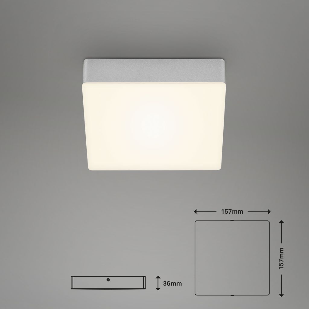 LED Aufbauleuchte rahmenlos IP20 11 W 3000K silber Metall-Kunststoff Briloner 6