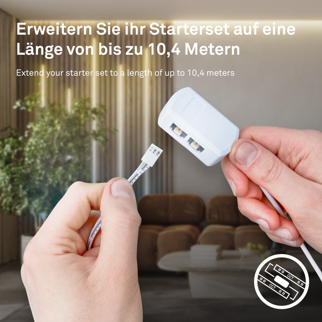 Pimp your Panel Starterset LED Stripe CCT Leiste Wohnzimmer Flur Zubehör Paneele 5