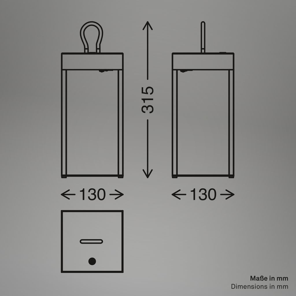 LED Tischlampe kabellos LED Laterne Aussen/Innen Terrasse Dimmbar Touch Akku 7