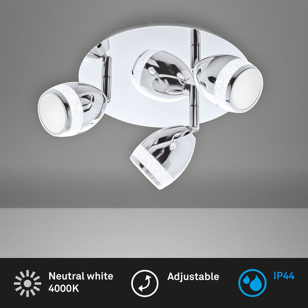 LED Spotleuchte Ø 22 cm 3x4W 350lm chrom