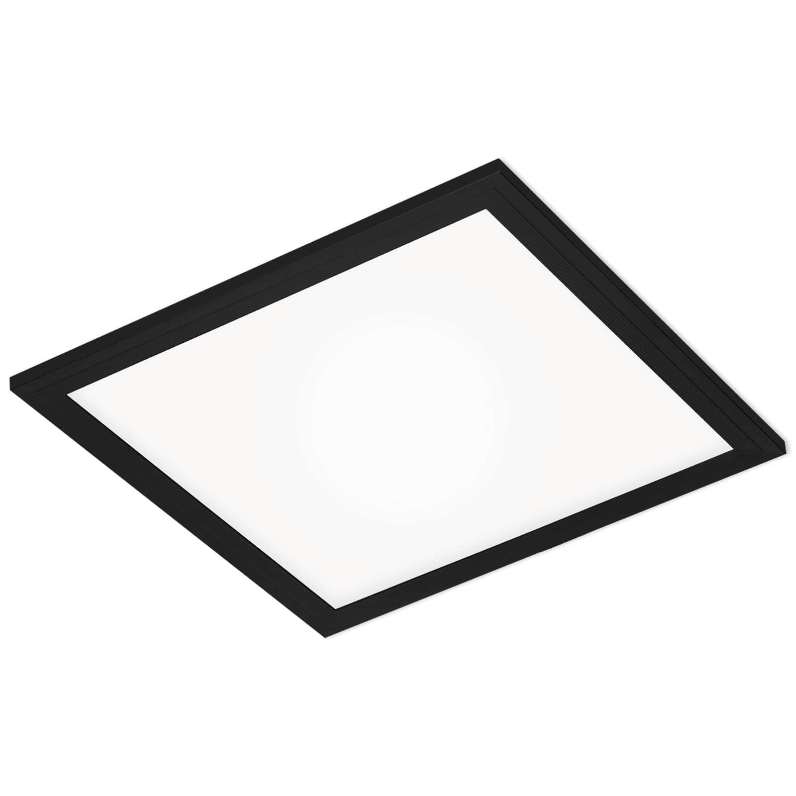 Briloner Simple LED Deckenleuchte, LED Panel Flach, Eckig, 29,5x29,5 cm, Schwarz