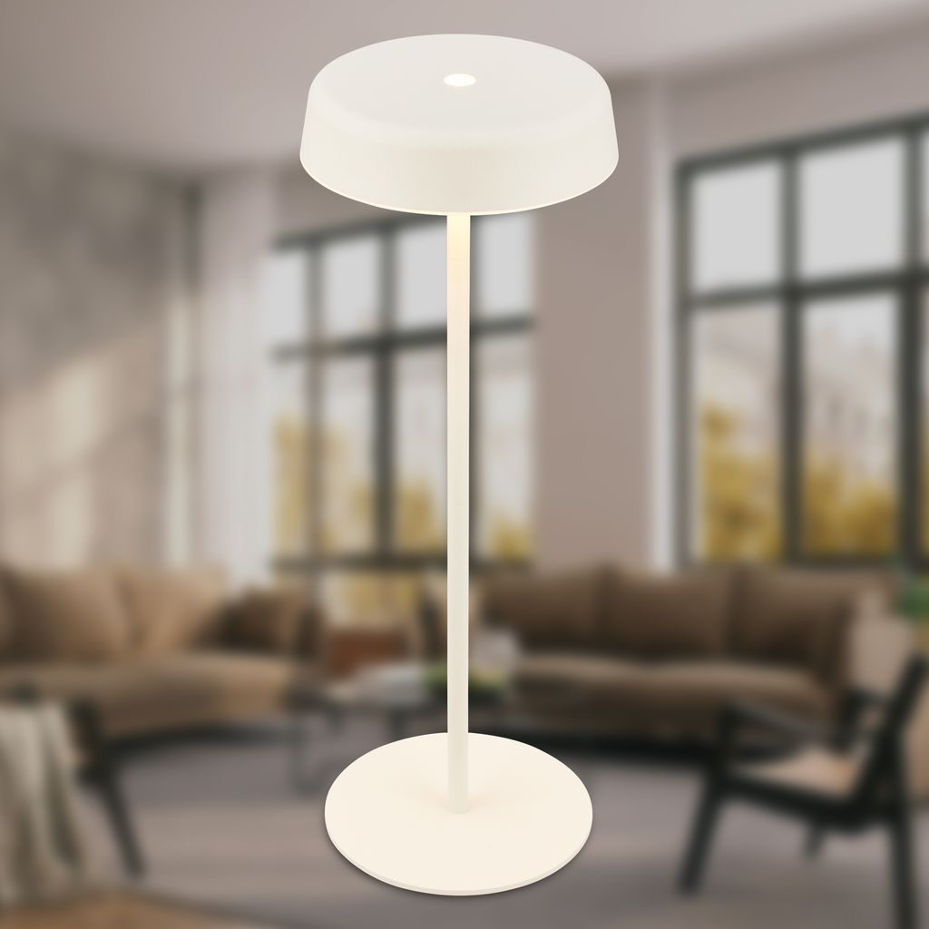 Pala Tischlampe - 2W, 200lm, Kabellos, LED, Touch, Dimmbar, Altweiß