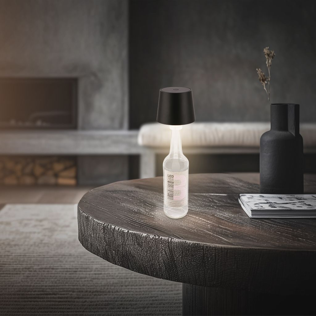 LED Flaschenlampe Flaschenlicht Tischlampe Dimmbar Touch Fernbedienung Kabellos 9