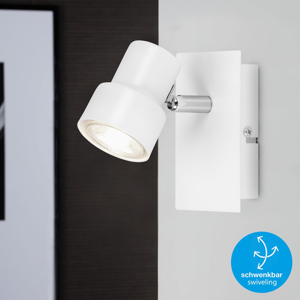 LED Wandspot Spotleuchte 1-flammig GU10 dreh- und schwenkbar 5W Briloner 9