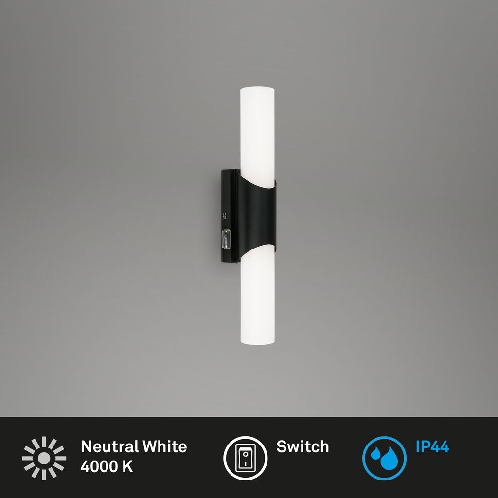 LED Wandleuchte 32 cm 6,5W 700lm schwarz