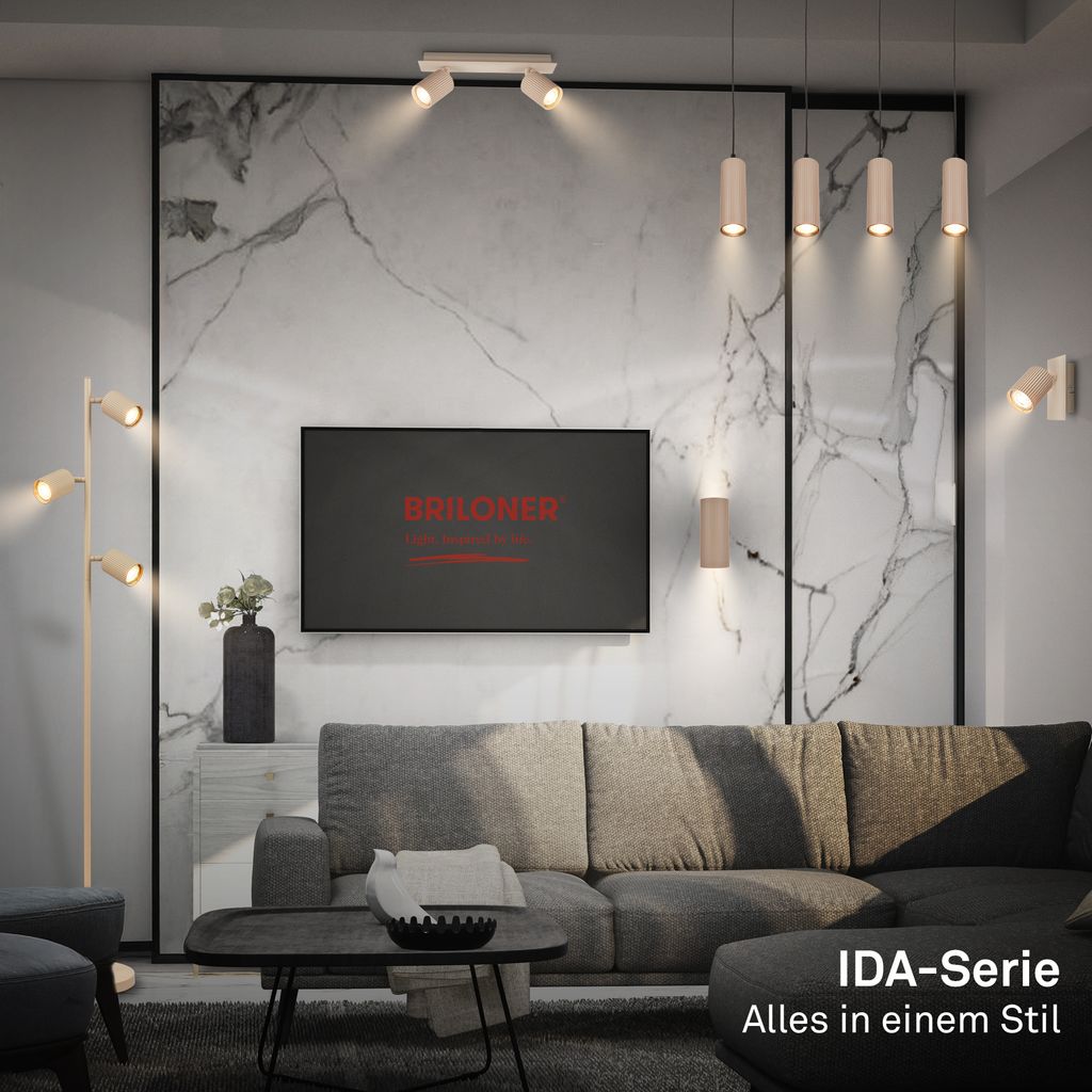 Ida Pendelleuchte - GU10 Fassung, max. 9W, Höhenverstellbar, Beige