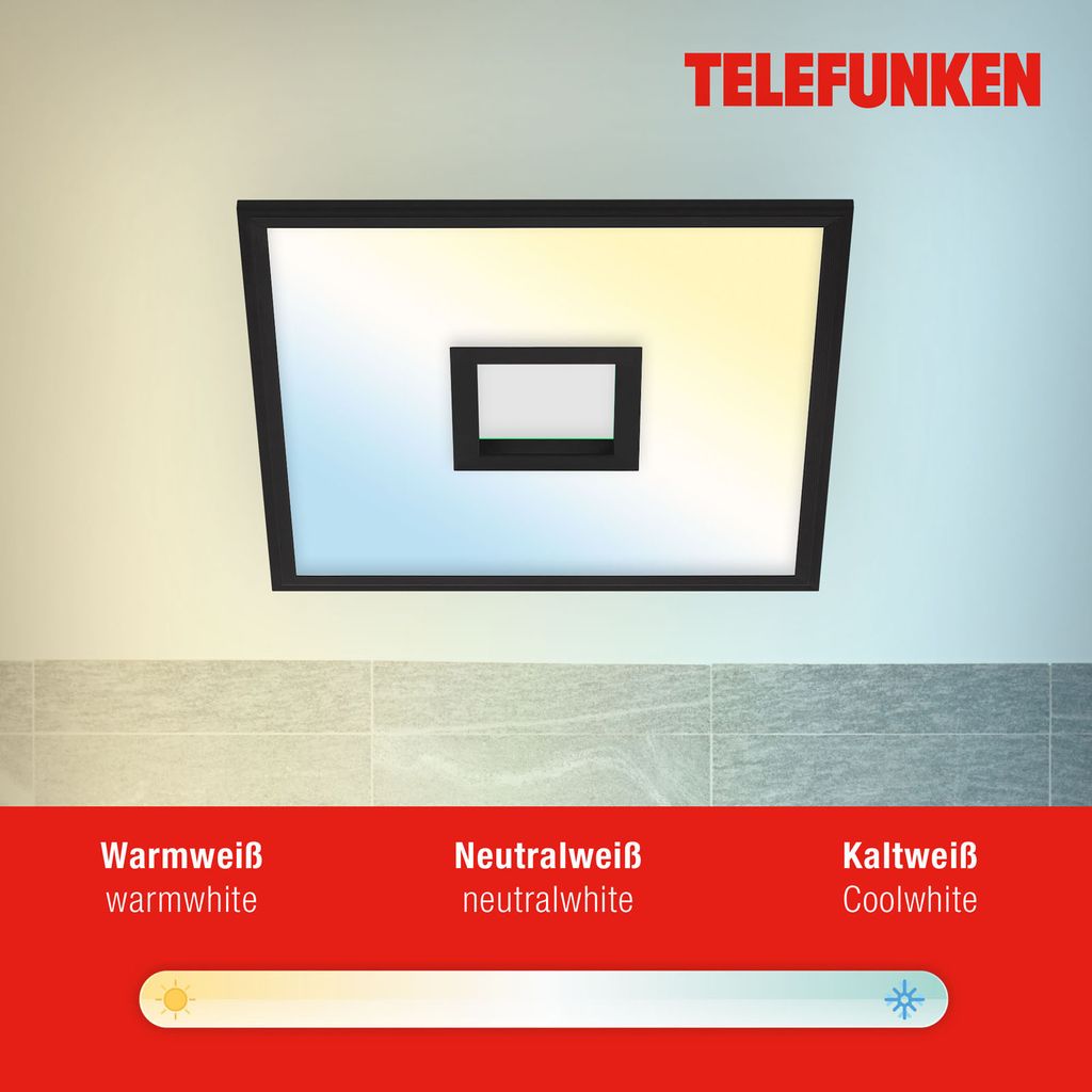 TELEFUNKEN LED Panel, Memory, Fernbedienung, RGB, Timer, Backlight