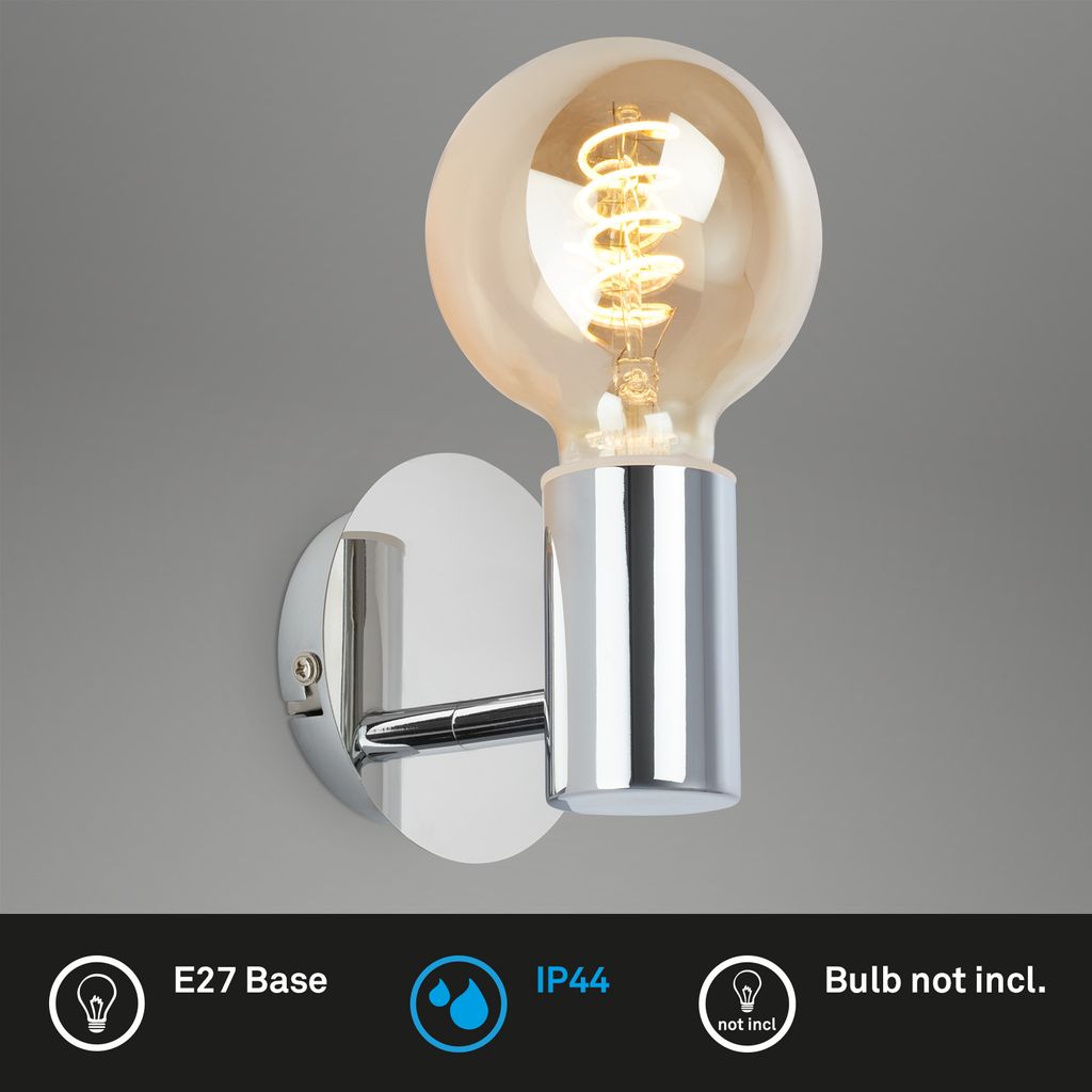 Wandleuchte 10 cm exk. E27 max. 10 Watt IP44 Spritzwasserschutz weiß Briloner 2