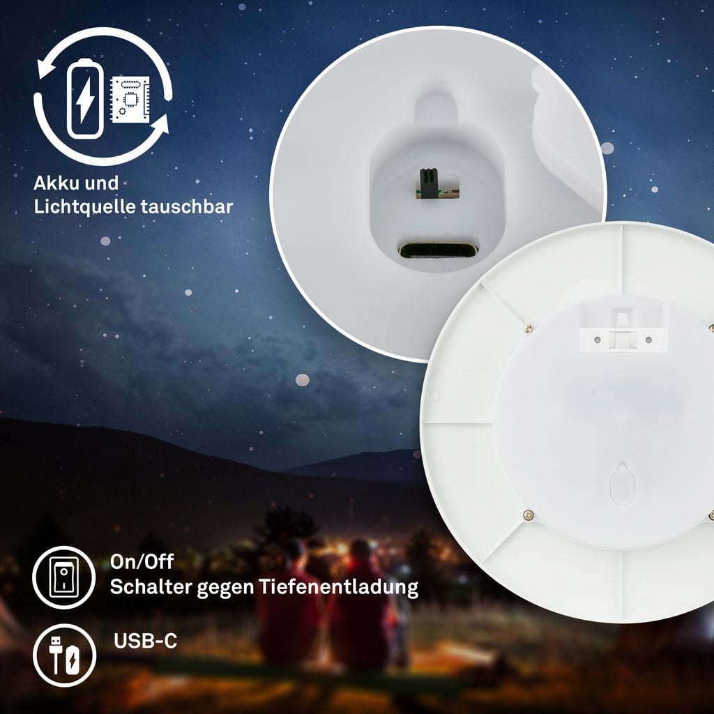 Briloner Aurora LED Wandlampe Akku, IP54, Dimmbar, Touch, Weiß