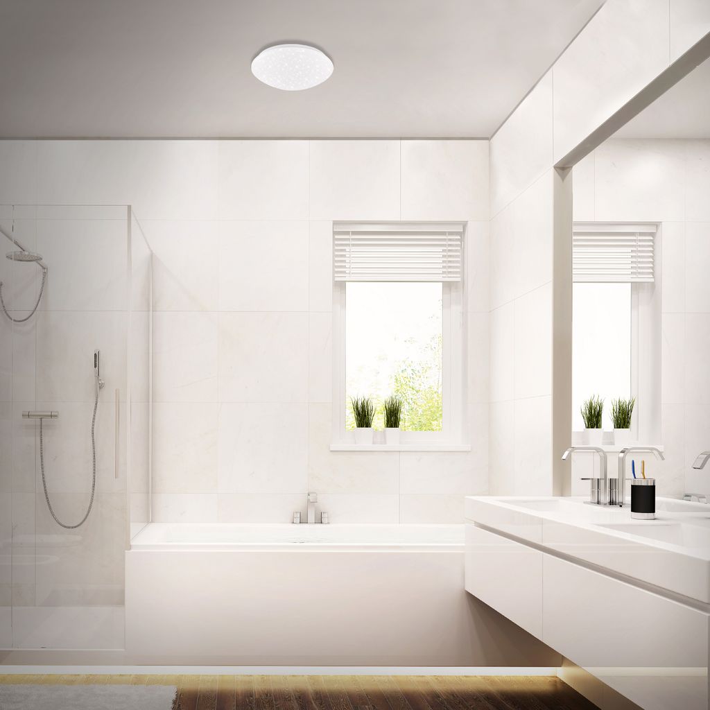 LED Deckenleuchte Sternenhimmel IP44 12 W weiß Metall-Kunststoff Briloner 10