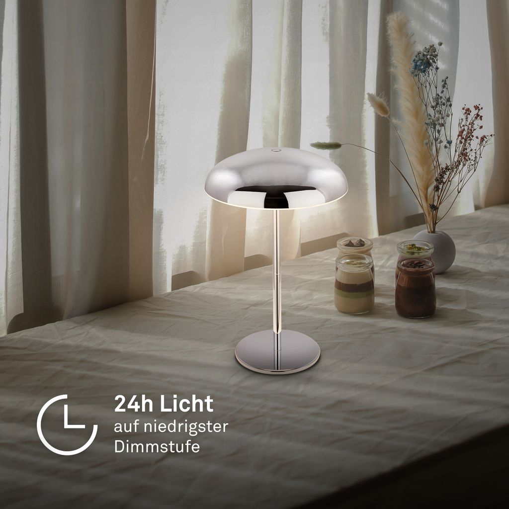 Caxa Tischleuchte - 2,8W, 300lm, Kabellos, LED, Dimmbar, Touch, Chrom